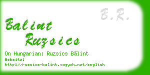 balint ruzsics business card